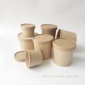 Disposable kraft paper soup bowls